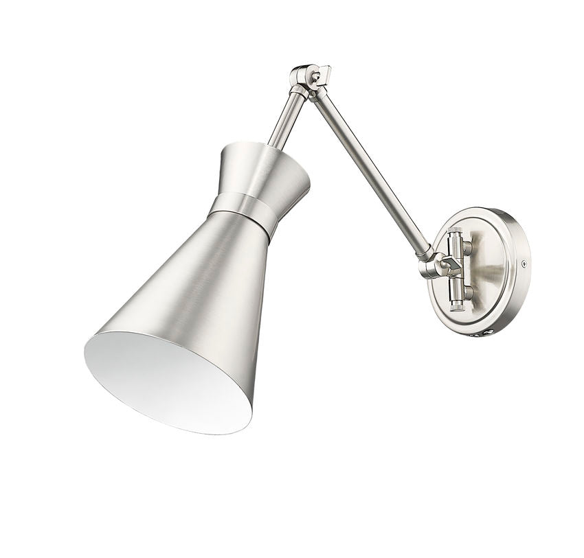 Soriano 1-Light Mid Century Modern Bowtie Cone Swing Arm Wall Sconce Fixture