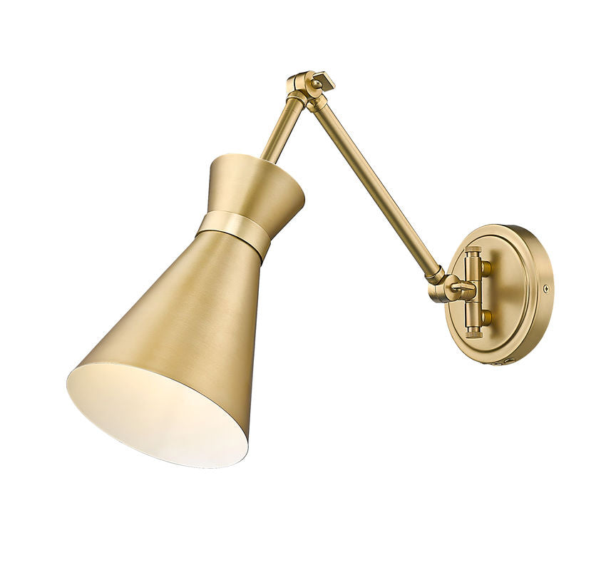 Soriano 1-Light Mid Century Modern Bowtie Cone Swing Arm Wall Sconce Fixture