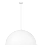 Vega 24" Modern Dome Pendant Light in Matte Black or White with Gold Lining - Midcentury Lighting by Practical Props
