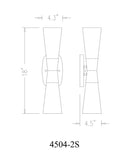 Emrys Small Hourglass Bowtie Frosted Glass Wall Sconce in Matte Black, Modern Gold, Brushed Nickel, or Polished Nickel - Midcentury Lighting by Practical Props