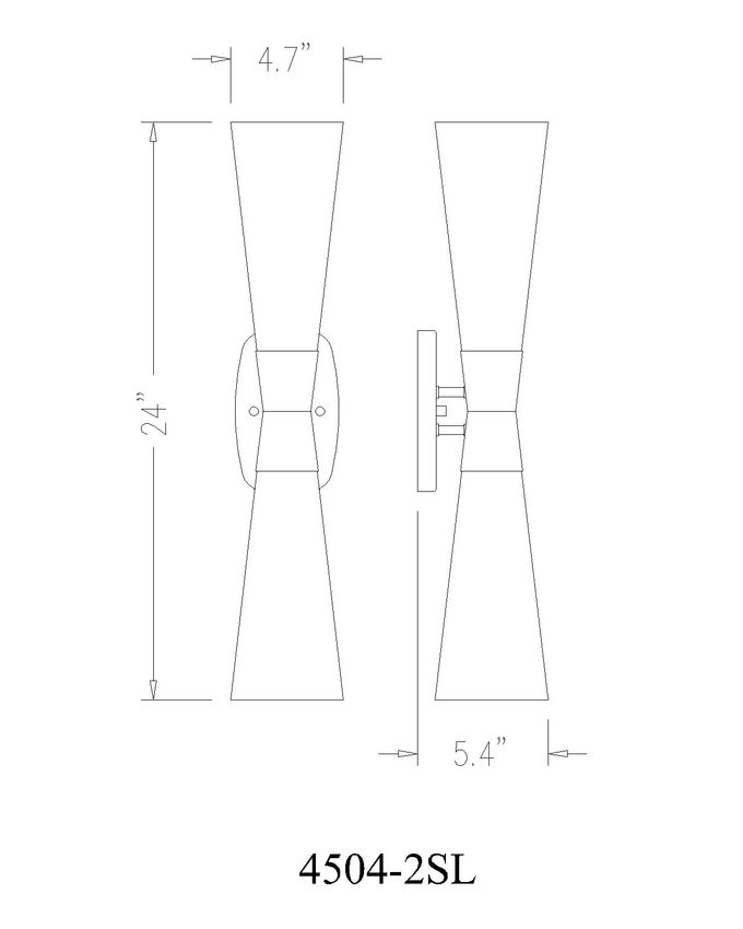 Emrys Large Hourglass Bowtie Frosted Glass Wall Sconce in Matte Black, Modern Gold, Brushed Nickel, or Polished Nickel - Midcentury Lighting by Practical Props