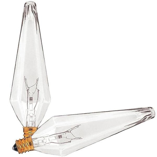 Retro Prismatic 25 Watt Clear Incandescent Light Bulbs for Chandeliers and Sputniks