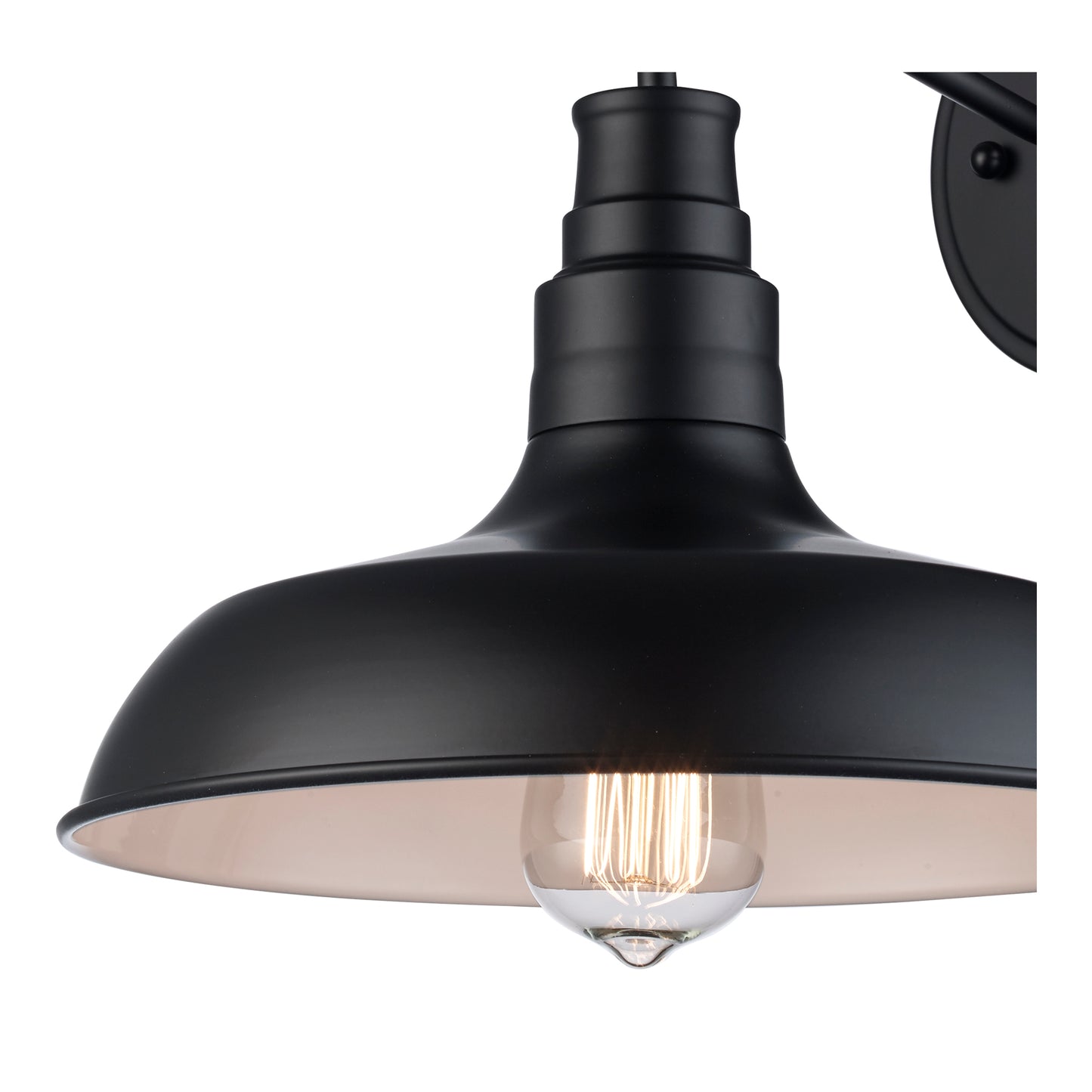 Tinley Exterior Barn Light Wall Sconce in Matte Black