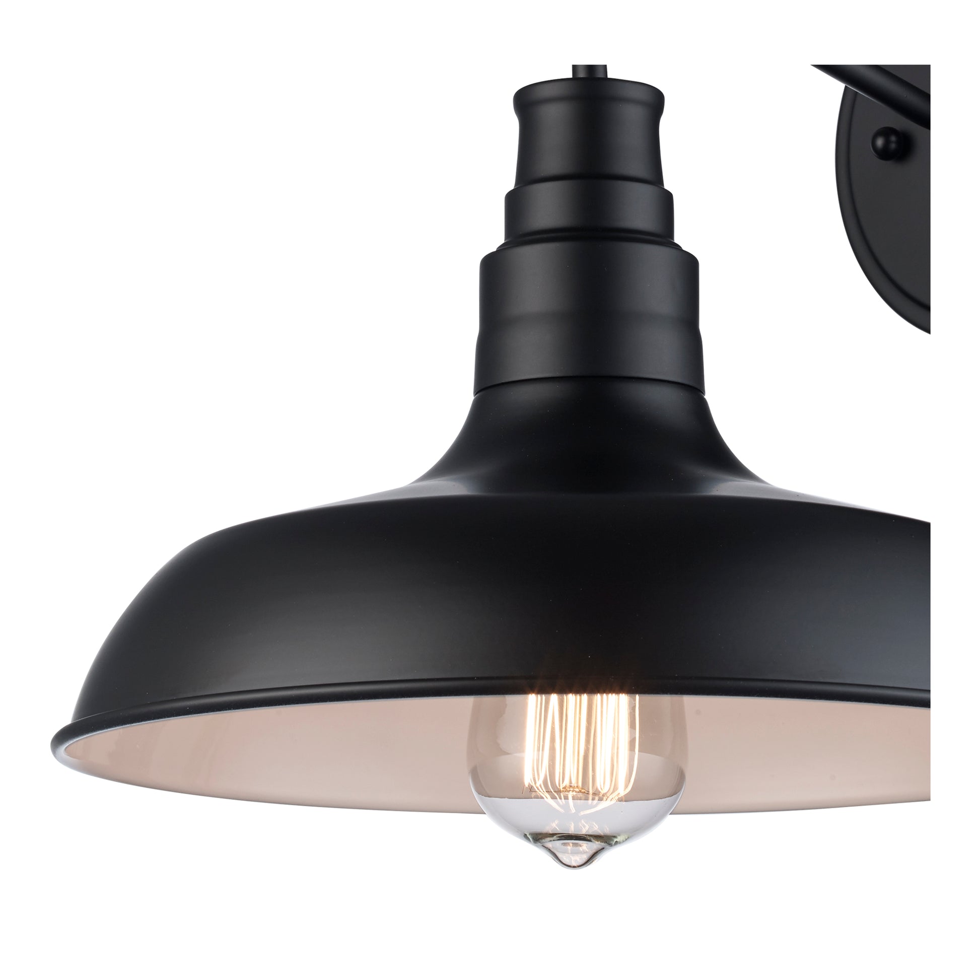 Tinley Exterior Barn Light Wall Sconce in Matte Black