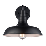 Tinley Exterior Barn Light Wall Sconce in Matte Black
