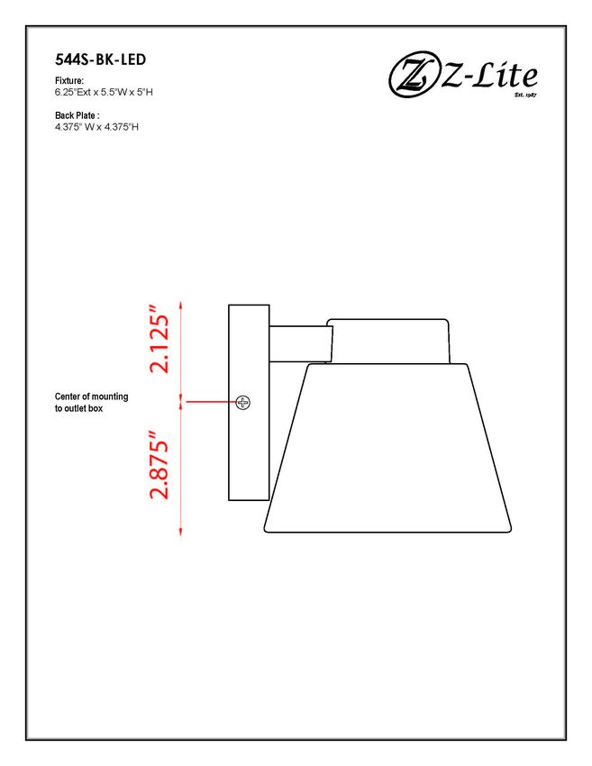 Asher Small Exterior LED Downlight Outdoor Cone Wall Sconce