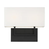 Tribeca Rectangular 2-Light Modern Wall Sconce with Linen Shade