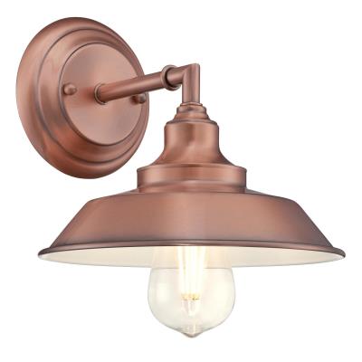 Iron Hill Farmhouse Industrial China Hat Copper Wall Sconce