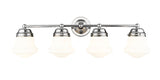 Vaughn 4-Light Schoolhouse Opal Glass + Brass Traditional Wall Sconce Light Fixture