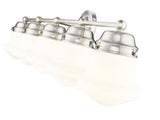 Vaughn 5-Light Schoolhouse Opal Glass + Brass Traditional Wall Sconce Light Fixture