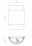 Harlech Modern Curved Brass + Bronze Interior Wall Sconce