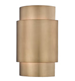 Harlech Modern Curved  Interior Wall Sconce in Rubbed Brass