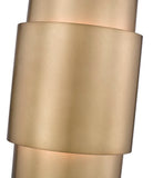Harlech Modern Curved  Interior Wall Sconce in Rubbed Brass