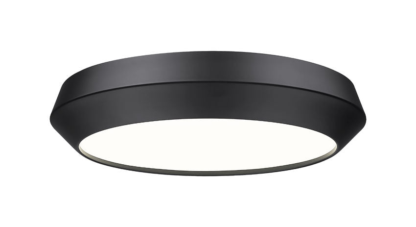 Madison 16" Modern Retro Atomic LED Flush Mount Ceiling Fixture in Brass, Nickel, or White, Matte Black