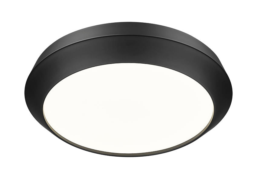 Madison 16" Modern Retro Atomic LED Flush Mount Ceiling Fixture in Brass, Nickel, or White, Matte Black