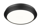 Madison 16" Modern Retro Atomic LED Flush Mount Ceiling Fixture in Brass, Nickel, or White, Matte Black