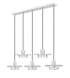 Ludo 6-Light Modern LED Linear Pendant Light in Black, White, Brushed Nickel or Brass
