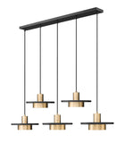 Ludo 6-Light Modern LED Linear Pendant Light in Black, White, Brushed Nickel or Brass
