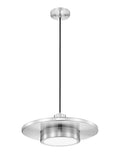 Ludo 16" Modern LED Pendant Light in Black, White, Brushed Nickel or Brass