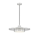 Ludo 20" Modern LED Pendant Light in Black, White, Brushed Nickel or Brass