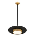 Ludo 20" Modern LED Pendant Light in Black, White, Brushed Nickel or Brass