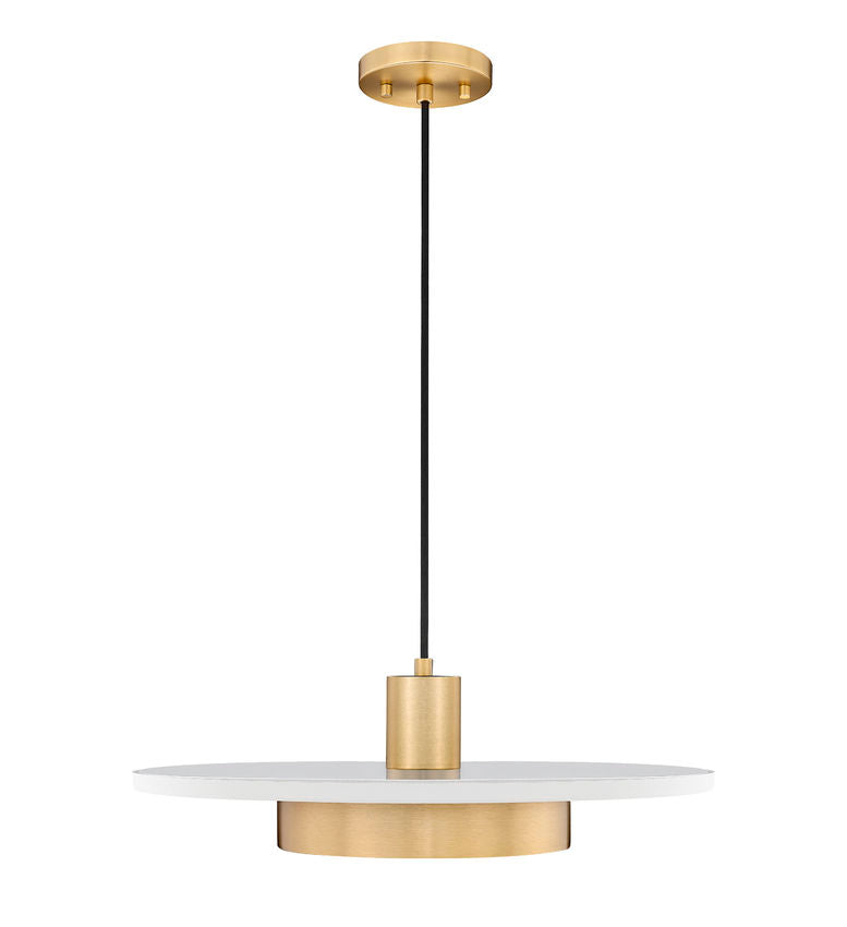 Ludo 20" Modern LED Pendant Light in Black, White, Brushed Nickel or Brass