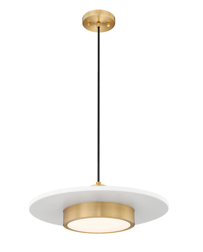Ludo 20" Modern LED Pendant Light in Black, White, Brushed Nickel or Brass