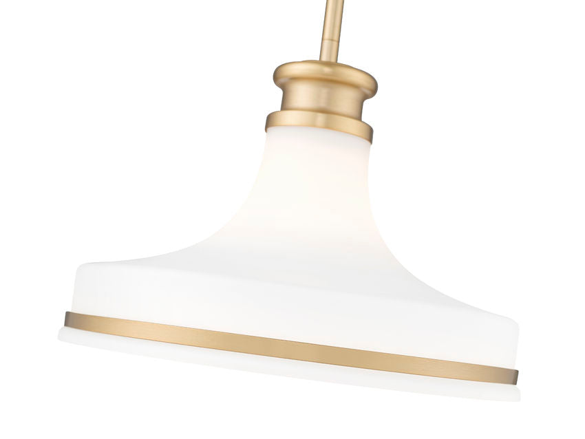 Reznor 12" Vintage-Style Fluted Glass Pendant in Matte Black, Brushed Nickel, and Modern Gold - Midcentury Lighting by Practical Props