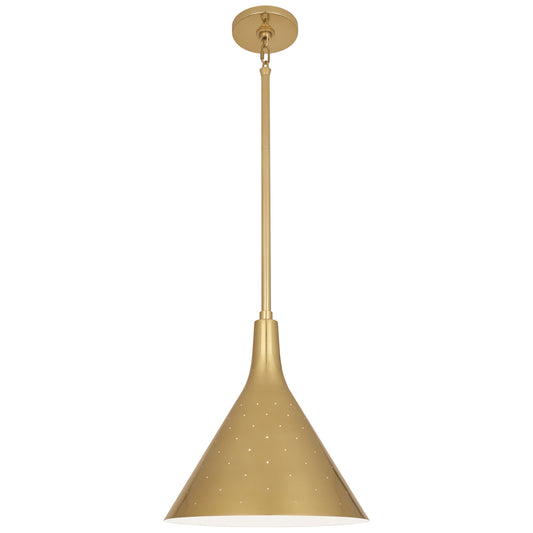 Pierce Modern Brass Pinhole Pendant Light by Robert Abbey