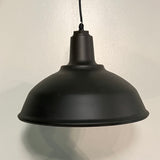 Modern China Hat Industrial Handing Pendant Lights in Matte Black