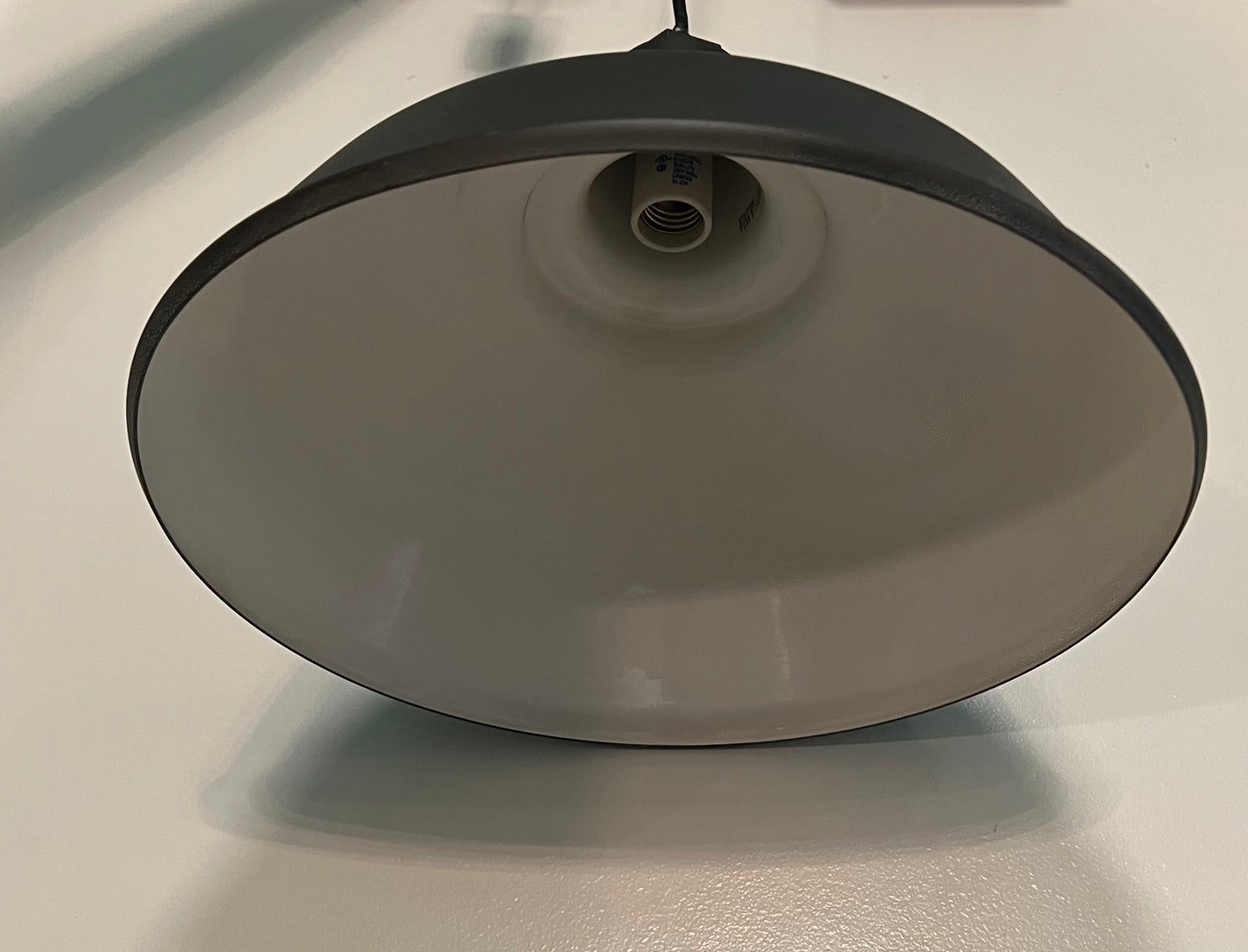 Modern China Hat Industrial Handing Pendant Lights in Matte Black