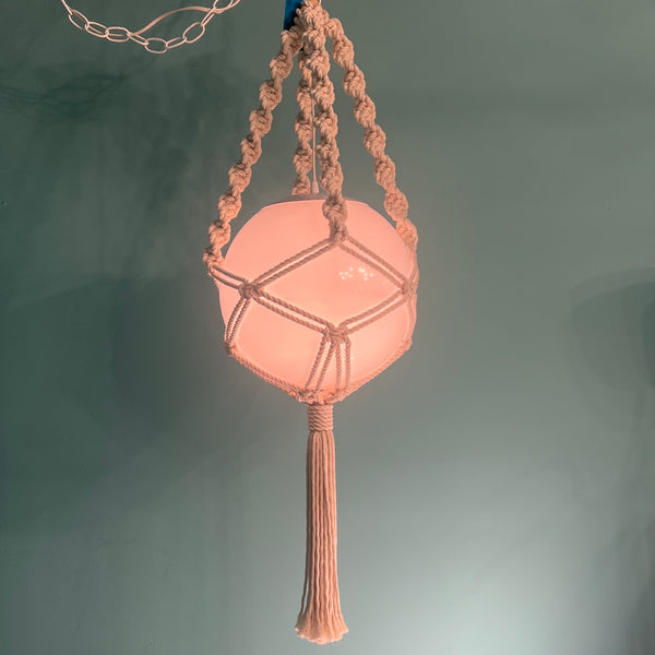 Macrame Globe Swag Pendant