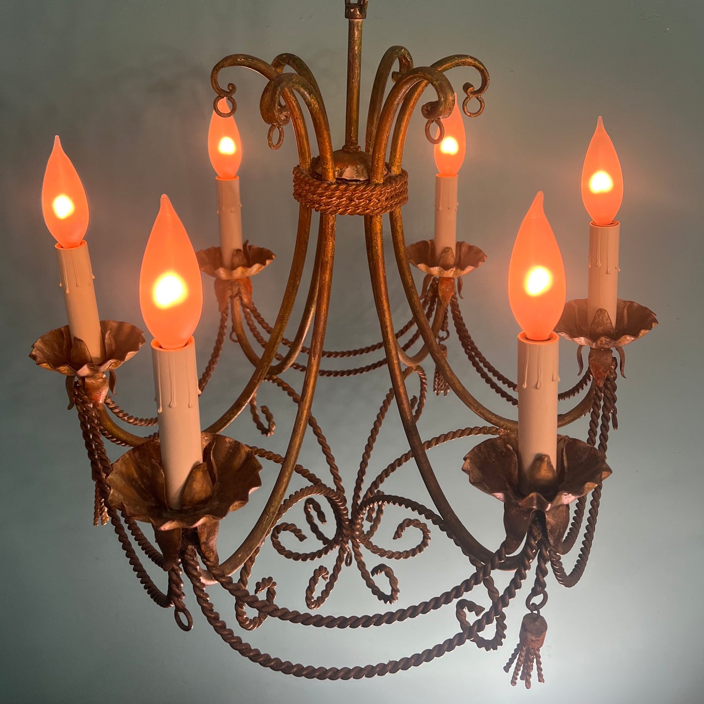 Vintage Scrollwork 6-Light Chandelier