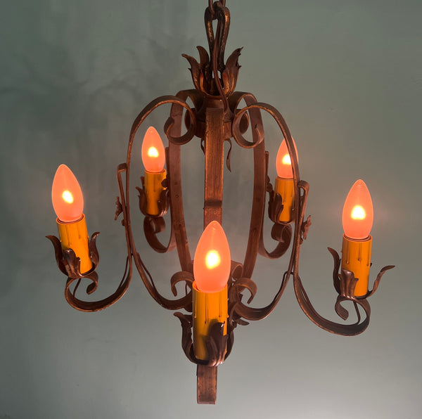 Vintage 1920s 5-Light Chandelier