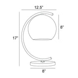 Molina Black Metal & Gold Metallic Mercury Glass Modern Table or Desk Lamp