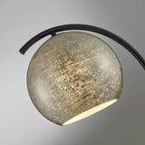 Molina Black Metal & Silver Metallic Mercury Glass Modern Table or Desk Lamp