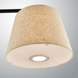 Gaines Black MCM Modern Table Lamp with Linen Shade