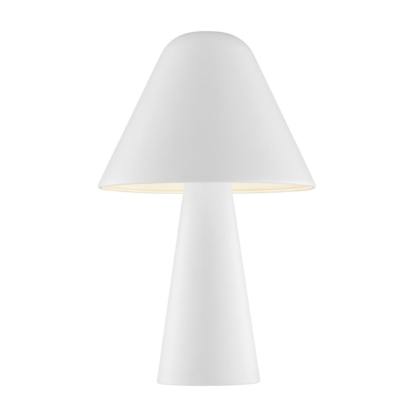 Muga Modern White Metal Mushroom Dome Table Lamp by Lite Source