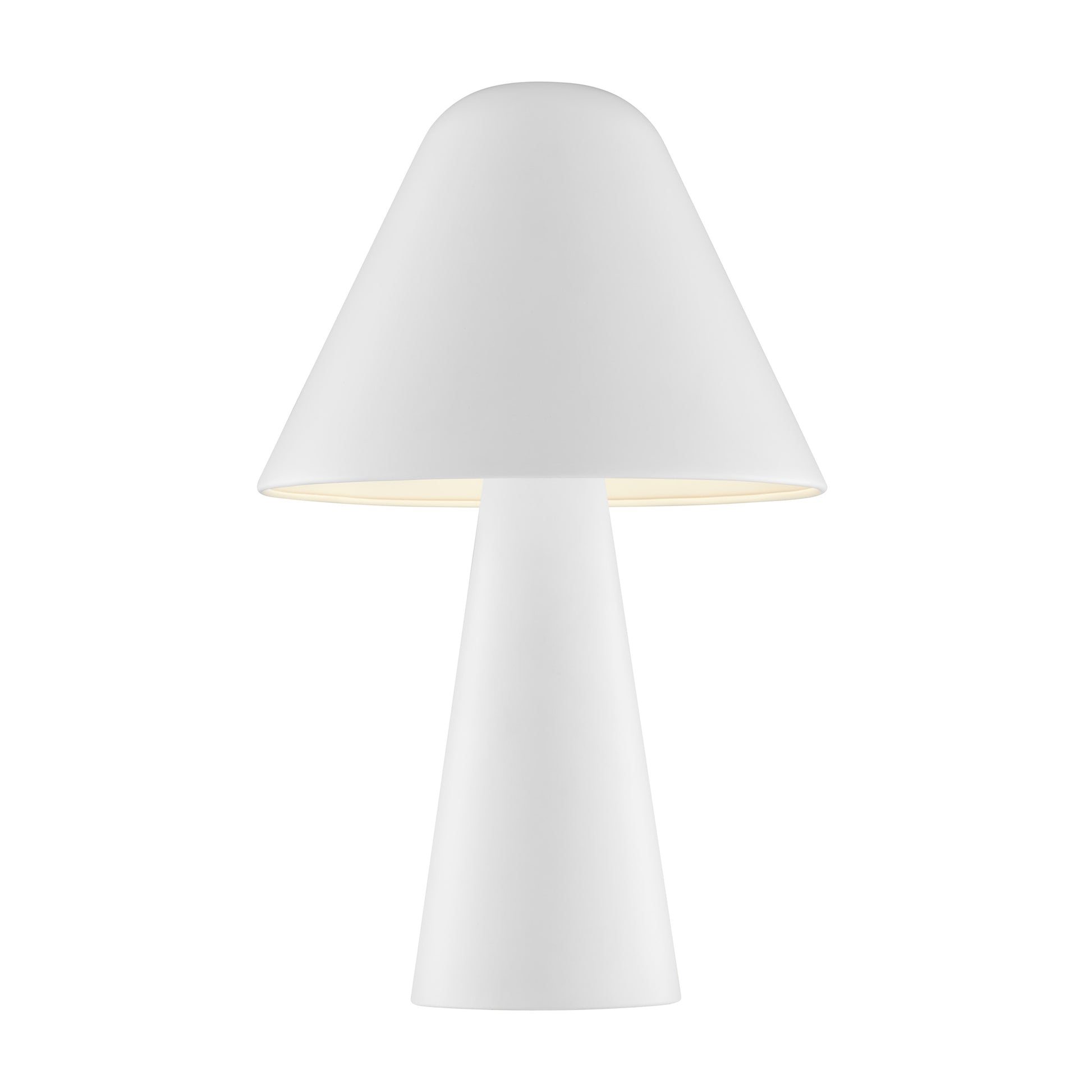 Muga Modern White Metal Mushroom Dome Table Lamp by Lite Source