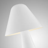 Muga Modern White Metal Mushroom Dome Table Lamp by Lite Source