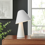 Muga Modern White Metal Mushroom Dome Table Lamp by Lite Source
