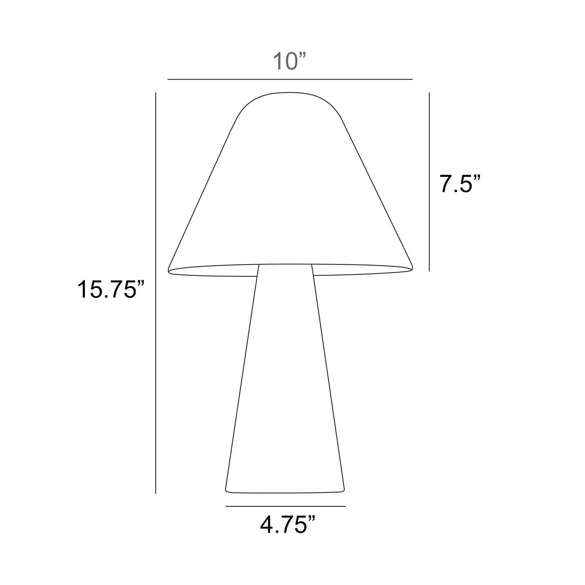 Muga Modern White Metal Mushroom Dome Table Lamp by Lite Source