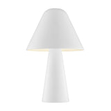 Muga Modern White Metal Mushroom Dome Table Lamp by Lite Source