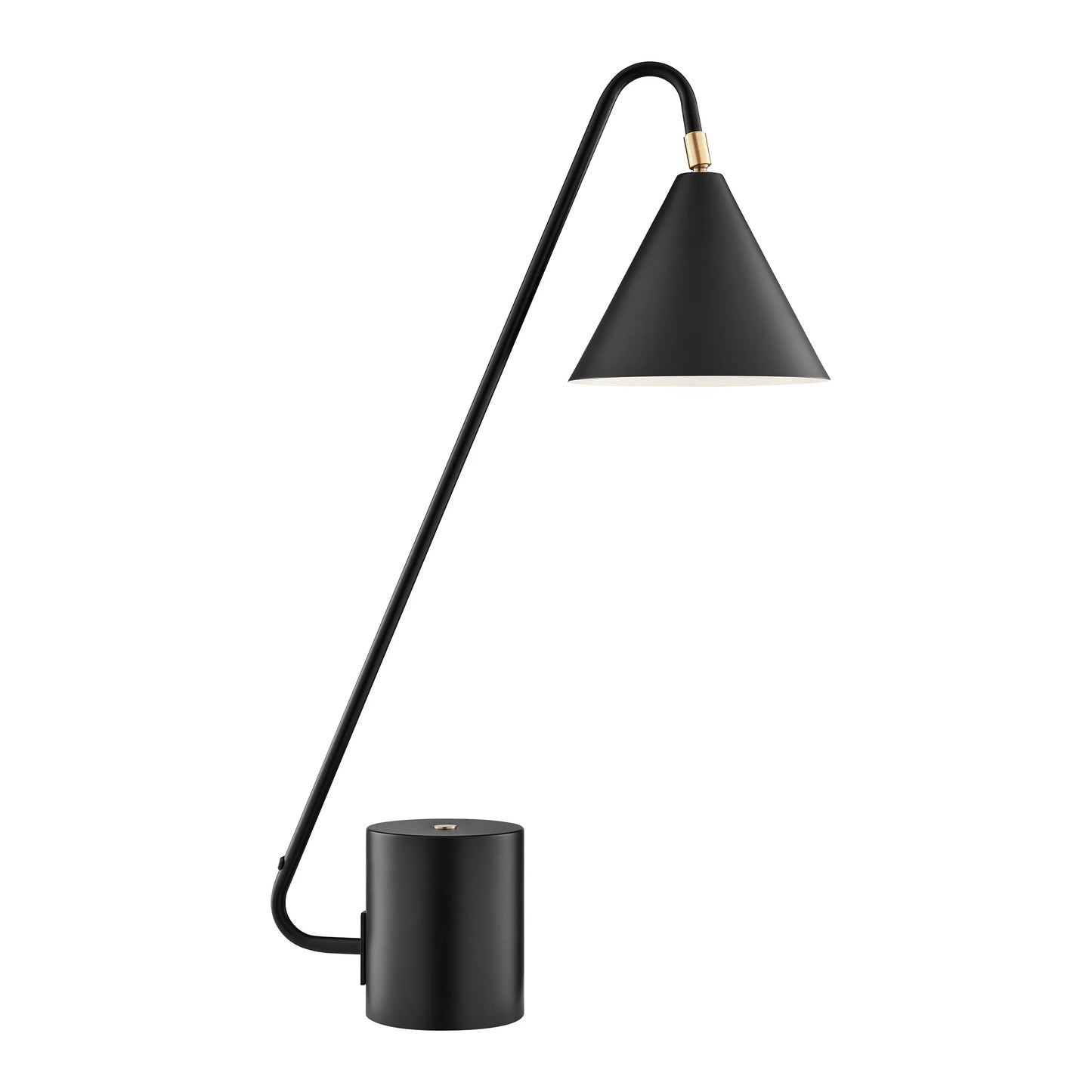 Quade 1-Light Black Modern Cone Desk or Table Lamp