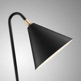 Quade 1-Light Black Modern Cone Desk or Table Lamp