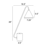 Quade 1-Light Black Modern Cone Desk or Table Lamp