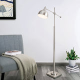 Cupola Adjustable Task Light Floor Lamp in Bronze or Satin Nickel by Lite Source