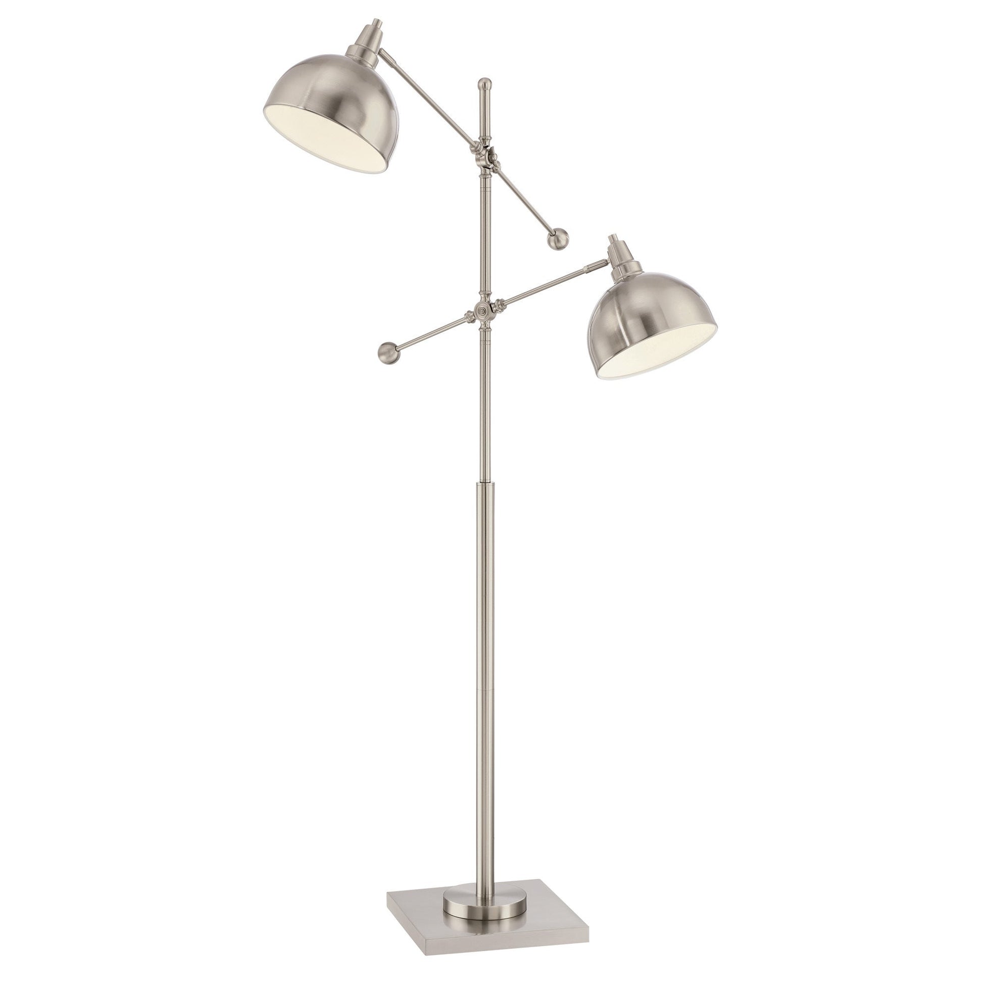 Cupola Adjustable 2-Light Task Light Floor Lamp in Bronze, Brass or Satin Nickel by Lite Source
