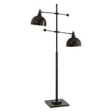 Cupola Adjustable 2-Light Task Light Floor Lamp in Bronze, Brass or Satin Nickel by Lite Source
