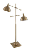 Cupola Adjustable 2-Light Task Light Floor Lamp in Bronze, Brass or Satin Nickel by Lite Source